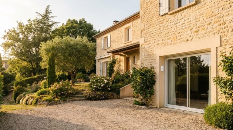 Maison individuelle sécurisée à Sainte-Foy-lès-Lyon avec détecteur d'alarme près de la porte
